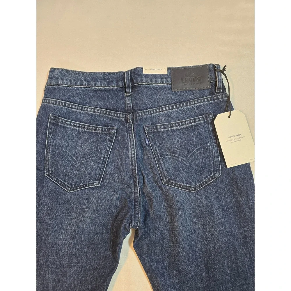 Levi's Slouchy Fit Taper‎ Ankle Jeans Dark Wash Button Fly 25x29